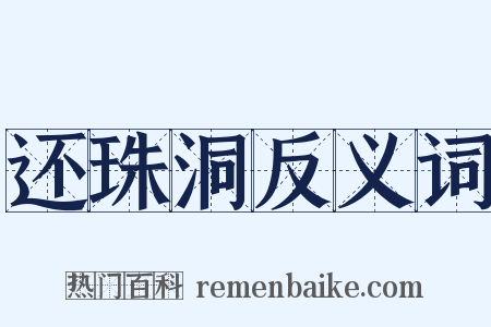 还珠洞反义词是什么意思的图片
